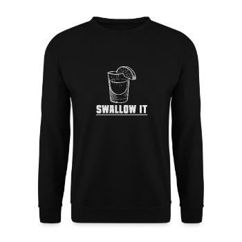 Avalez-le Verre à liqueur de citron Humour Dire - Sweat-shirt Unisexe - noir - Devant - Alina (178cm) & Michal (187cm)