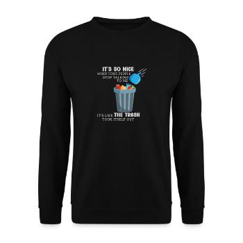 It's so nice when toxic people quit - Unisex Sweatshirt - black - Front - Alina (178cm) & Michal (187cm)