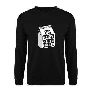 Lactose intolerance Lactose intolerant - Unisex Sweatshirt - black - Front - Alina (178cm) & Michal (187cm)