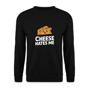 Laktoseintoleranz Laktoseintolerant - Unisex Pullover - Schwarz - Vorne - Alina (178cm) & Michal (187cm)