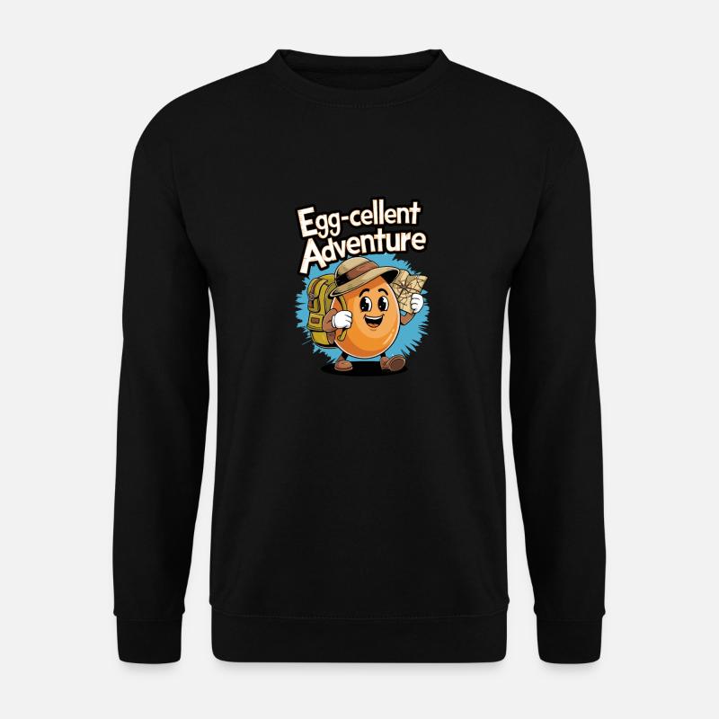 Lustiges Ei Wanderung Wandern Ausgezeichnet - Unisex Pullover - Schwarz