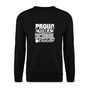 School Counselor Proud To Be School Counselor - Unisex Sweatshirt - black - Front - Alina (178cm) & Michal (187cm)