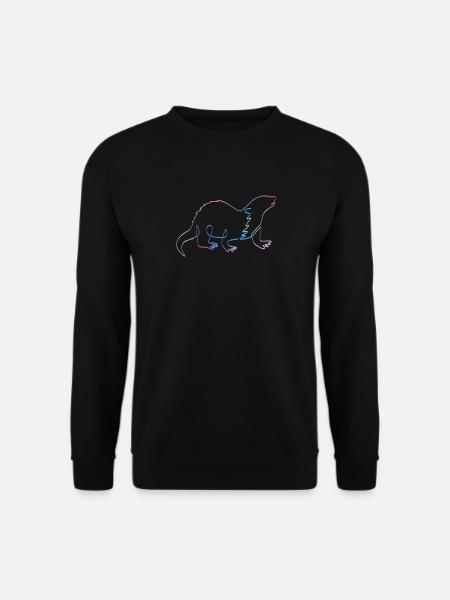Otter Watercolor - Unisex Pullover - Schwarz