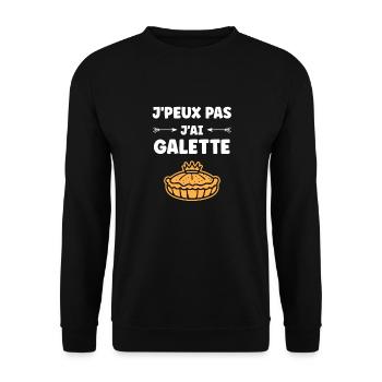Galette - Sweat-shirt Unisexe - noir - Devant - Alina (178cm) & Michal (187cm)