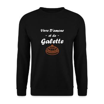 Galette - Sweat-shirt Unisexe - noir - Devant - Alina (178cm) & Michal (187cm)