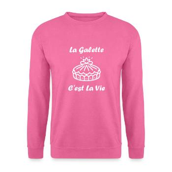 Galette - Sweat-shirt Unisexe - rose - Devant