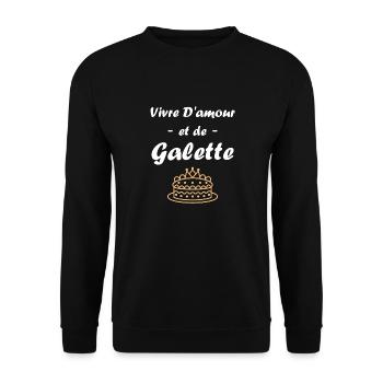 Galette - Sweat-shirt Unisexe - noir - Devant - Alina (178cm) & Michal (187cm)