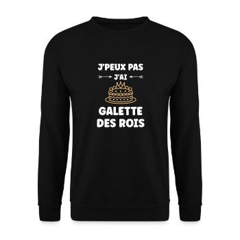 Galette - Sweat-shirt Unisexe - noir - Devant - Alina (178cm) & Michal (187cm)