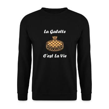 Galette - Sweat-shirt Unisexe - noir - Devant - Alina (178cm) & Michal (187cm)