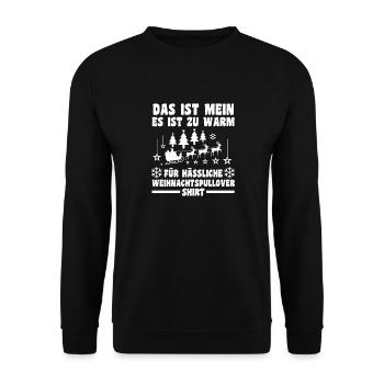 Santa Claus Christmas Ugly Christmas - Unisex Sweatshirt - black - Front - Alina (178cm) & Michal (187cm)