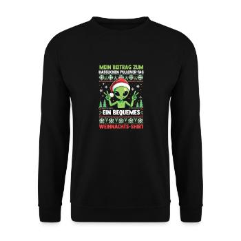 Père Noël Noël laid Noël - Sweat-shirt Unisexe - noir - Devant - Alina (178cm) & Michal (187cm)