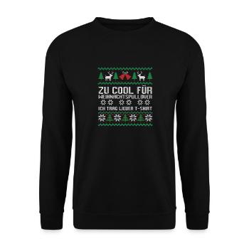 Santa Claus Christmas Ugly Christmas - Unisex Sweatshirt - black - Front - Alina (178cm) & Michal (187cm)