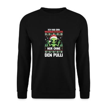 Père Noël Noël laid Noël - Sweat-shirt Unisexe - noir - Devant - Alina (178cm) & Michal (187cm)
