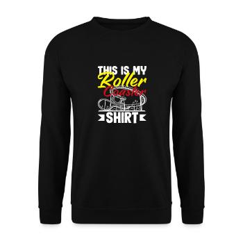 Montagnes russes C’est ma chemise - Sweat-shirt Unisexe - noir - Devant - Alina (178cm) & Michal (187cm)