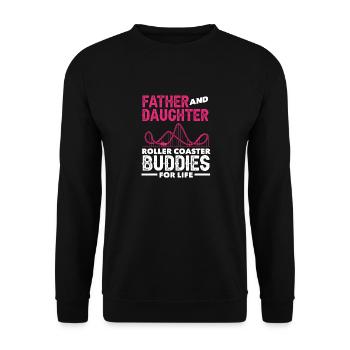 Montagnes russes Père et fille Amis - Sweat-shirt Unisexe - noir - Devant - Alina (178cm) & Michal (187cm)