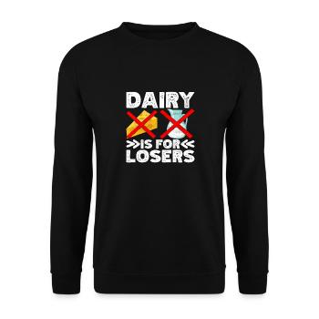 Lactose intolerance Lactose intolerant - Unisex Sweatshirt - black - Front - Alina (178cm) & Michal (187cm)
