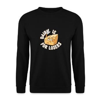 Lactose intolerance Lactose intolerant - Unisex Sweatshirt - black - Front - Alina (178cm) & Michal (187cm)