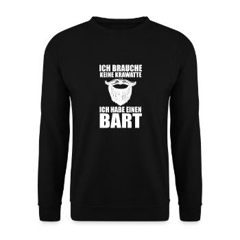 Bearded Bearded Beard - Unisex Sweatshirt - black - Front - Alina (178cm) & Michal (187cm)