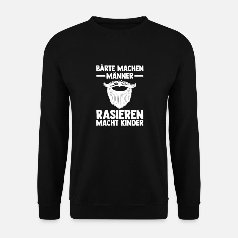 Bärtig Bartträger Bart - Unisex Pullover - Schwarz