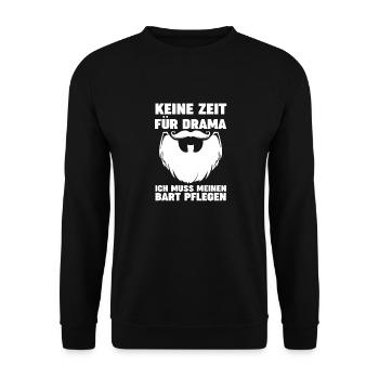 Bearded Bearded Beard - Unisex Sweatshirt - black - Front - Alina (178cm) & Michal (187cm)