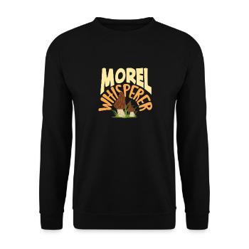 Cueillette de champignons Morilles Whisperer - Sweat-shirt Unisexe - noir - Devant - Alina (178cm) & Michal (187cm)