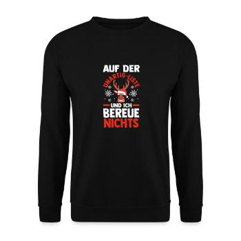 Santa Claus Naughty Christmas - Unisex Sweatshirt - black - Front - Alina (178cm) & Michal (187cm)
