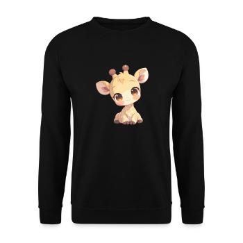 Giraffes Giraffe - Unisex Sweatshirt - black - Front - Alina (178cm) & Michal (187cm)