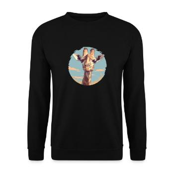 Giraffes Giraffe - Unisex Sweatshirt - black - Front - Alina (178cm) & Michal (187cm)
