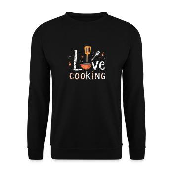 J’aime cuisiner Cuisiner Cuisiner Cuisiner - Sweat-shirt Unisexe - noir - Devant - Alina (178cm) & Michal (187cm)