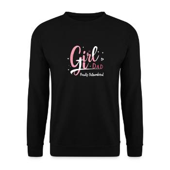 fille papa fièrement surpassé en nombre fille papa père papa - Sweat-shirt Unisexe - noir - Devant - Alina (178cm) & Michal (187cm)