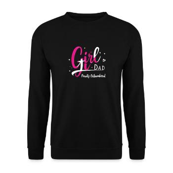 fille papa fièrement surpassé en nombre fille papa père papa - Sweat-shirt Unisexe - noir - Devant - Alina (178cm) & Michal (187cm)