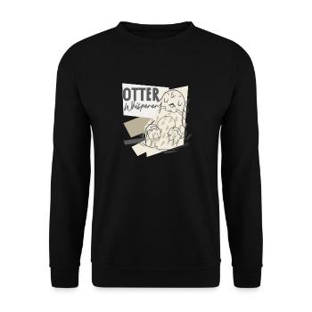 Otter Otter Whisperer - Unisex Pullover - Schwarz - Vorne - Alina (178cm) & Michal (187cm)