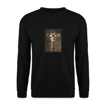 Giraffes Giraffe - Unisex Sweatshirt - black - Front - Alina (178cm) & Michal (187cm)
