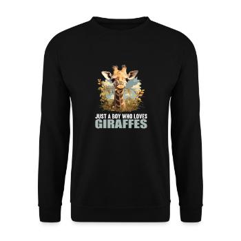 Giraffes Giraffe - Unisex Sweatshirt - black - Front - Alina (178cm) & Michal (187cm)