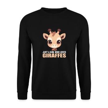 Giraffes Giraffe - Unisex Sweatshirt - black - Front - Alina (178cm) & Michal (187cm)