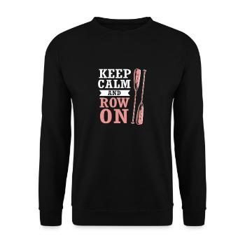Rowing Team Rowing Rowing Rowing Boat Rowers - Unisex Sweatshirt - black - Front - Alina (178cm) & Michal (187cm)