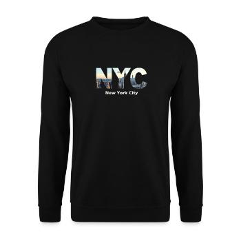 New York – Horizon de New York New York - Sweat-shirt Unisexe - noir - Devant - Alina (178cm) & Michal (187cm)