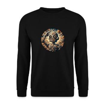 Robot, Boy, Child, Salute, Science - Unisex Sweatshirt - black - Front - Alina (178cm) & Michal (187cm)