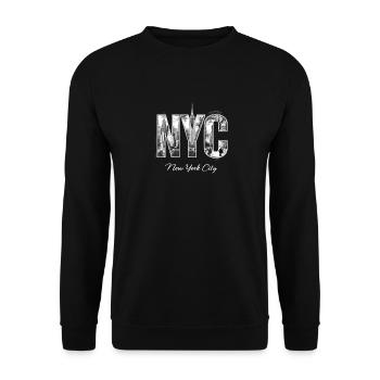 New York – Horizon de New York New York - Sweat-shirt Unisexe - noir - Devant - Alina (178cm) & Michal (187cm)