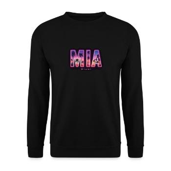 Miami Mia Miami – Ambiance tropicale pour les fans des États-Unis - Sweat-shirt Unisexe - noir - Devant - Alina (178cm) & Michal (187cm)
