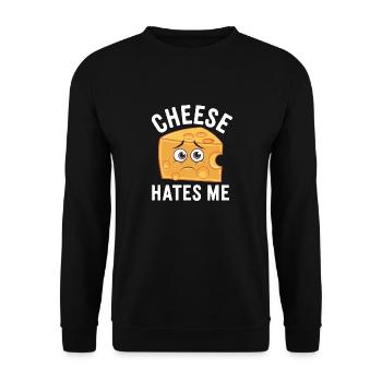 Lactose intolerance Lactose intolerant - Unisex Sweatshirt - black - Front - Alina (178cm) & Michal (187cm)