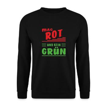 AIME LE ROUGE ET PAS LE VERT - Sweat-shirt Unisexe - noir - Devant - Alina (178cm) & Michal (187cm)