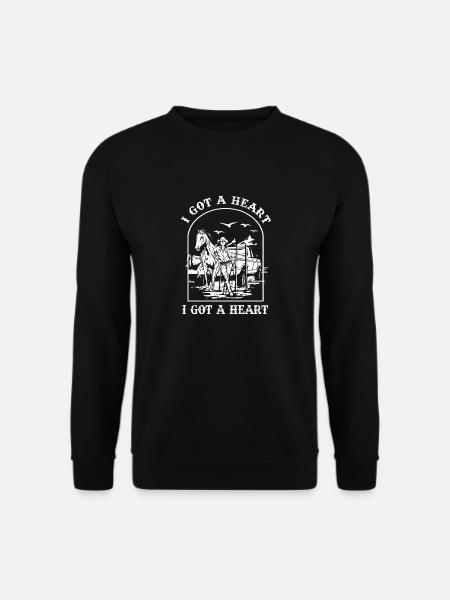 Ich habe ein Herz wie ein Truck - Unisex Pullover - Schwarz
