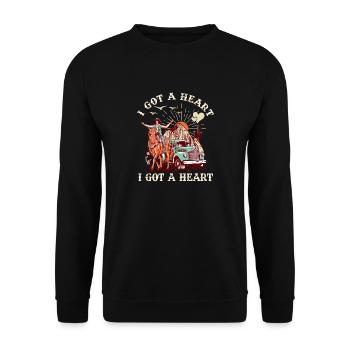 J’ai un cœur comme un camion - Sweat-shirt Unisexe - noir - Devant - Alina (178cm) & Michal (187cm)
