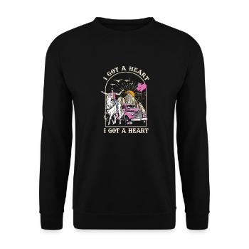 J’ai un cœur comme un camion - Sweat-shirt Unisexe - noir - Devant - Alina (178cm) & Michal (187cm)