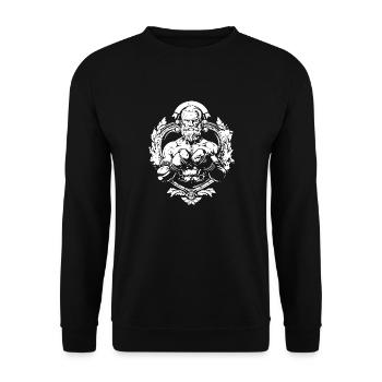 Kämpfer Boxer Kampfsport MMA - Unisex Pullover - Schwarz - Vorne - Alina (178cm) & Michal (187cm)