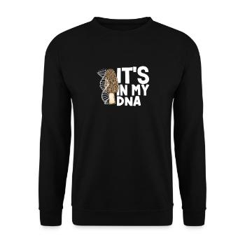 Pilzsammler In Meiner DNA - Unisex Pullover - Schwarz - Vorne - Alina (178cm) & Michal (187cm)