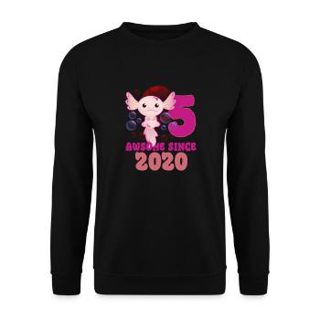 Axolotls' Fifth Birthday - Unisex Sweatshirt - black - Front - Alina (178cm) & Michal (187cm)