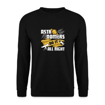 Astronomer Astronomers Do It All Might - Unisex Sweatshirt - black - Front - Alina (178cm) & Michal (187cm)
