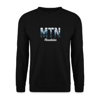 Mountains MTN – Natur & Berglandschaft Outdoor - Unisex Pullover - Schwarz - Vorne - Alina (178cm) & Michal (187cm)